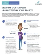 Infographie juridique reprenant les différences entre la société et l'entreprise en personne physique. Infographie juridique reprenant les différences entre la société et l'entreprise en personne physique.